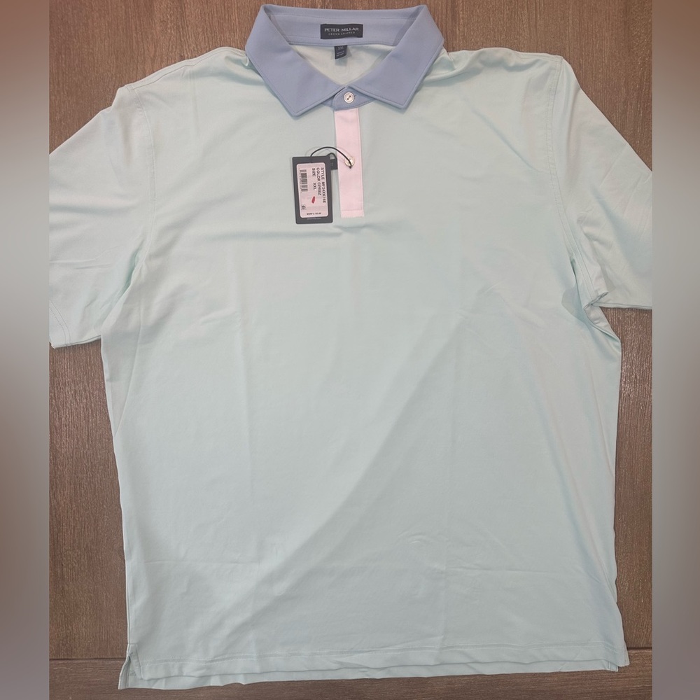 Peter Millar Capri Breeze Performance Jersey Polo MF24XK16E Men's XXL $105
